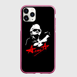 Чехол iPhone 11 Pro матовый АлисА, цвет: 3D-малиновый