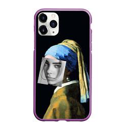 Чехол iPhone 11 Pro матовый Billie Eilish с Сережкой