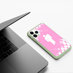 Чехол iPhone 11 Pro матовый Billie Eilish: Pink Style, цвет: 3D-салатовый — фото 2