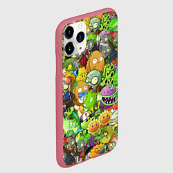 Чехол iPhone 11 Pro матовый PLANTS VS ZOMBIES, цвет: 3D-малиновый — фото 2