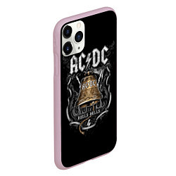 Чехол iPhone 11 Pro матовый ACDC - hells bells, цвет: 3D-розовый — фото 2