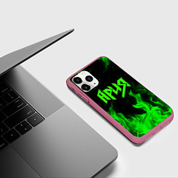 Чехол iPhone 11 Pro матовый АРИЯ, цвет: 3D-малиновый — фото 2