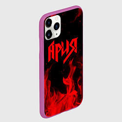Чехол iPhone 11 Pro матовый АРИЯ, цвет: 3D-фиолетовый — фото 2