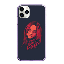 Чехол iPhone 11 Pro матовый Billie Eilish, цвет: 3D-светло-сиреневый