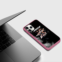 Чехол iPhone 11 Pro матовый Ateez, цвет: 3D-малиновый — фото 2