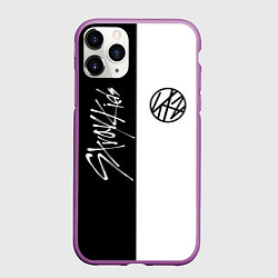 Чехол iPhone 11 Pro матовый Stray Kids, цвет: 3D-фиолетовый