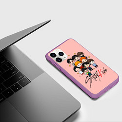 Чехол iPhone 11 Pro матовый Stray Kids, цвет: 3D-фиолетовый — фото 2