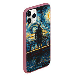 Чехол iPhone 11 Pro матовый Sherlock, цвет: 3D-малиновый — фото 2