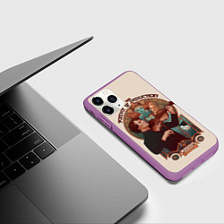 Чехол iPhone 11 Pro матовый Sherlock, цвет: 3D-фиолетовый — фото 2