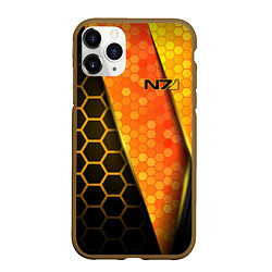 Чехол iPhone 11 Pro матовый Mass Effect N7, цвет: 3D-коричневый