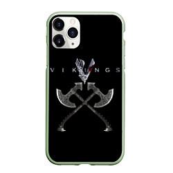 Чехол iPhone 11 Pro матовый Vikings, цвет: 3D-салатовый