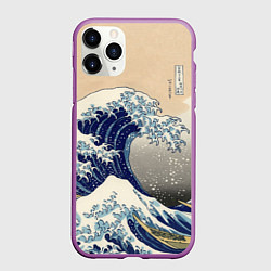 Чехол iPhone 11 Pro матовый Kanagawa Wave Art, цвет: 3D-фиолетовый