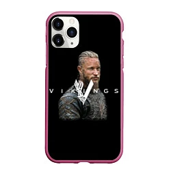 Чехол iPhone 11 Pro матовый Vikings, цвет: 3D-малиновый