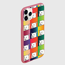 Чехол iPhone 11 Pro матовый Woman Yelling at Cat, цвет: 3D-малиновый — фото 2