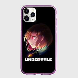 Чехол iPhone 11 Pro матовый UNDERTALE, цвет: 3D-фиолетовый