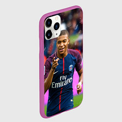 Чехол iPhone 11 Pro матовый Килиан Мбаппе, цвет: 3D-фиолетовый — фото 2