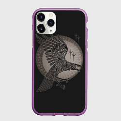 Чехол iPhone 11 Pro матовый Vikings, цвет: 3D-фиолетовый