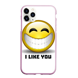Чехол iPhone 11 Pro матовый I like you, цвет: 3D-розовый