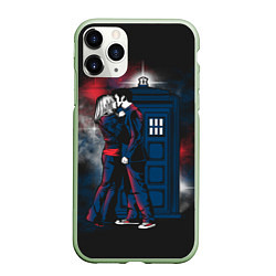 Чехол iPhone 11 Pro матовый Doctor Who, цвет: 3D-салатовый