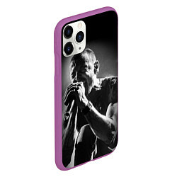 Чехол iPhone 11 Pro матовый Chester Bennington Linkin Park, цвет: 3D-фиолетовый — фото 2