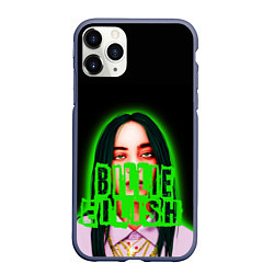 Чехол iPhone 11 Pro матовый Билли Айлиш на спине, цвет: 3D-серый