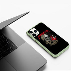 Чехол iPhone 11 Pro матовый Metallica, цвет: 3D-салатовый — фото 2