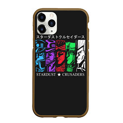 Чехол iPhone 11 Pro матовый JoJo Bizarre Adventure, цвет: 3D-коричневый