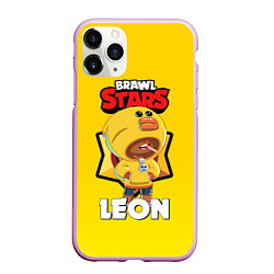 Чехол iPhone 11 Pro матовый BRAWL STARS SALLY LEON, цвет: 3D-розовый