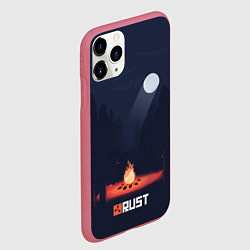 Чехол iPhone 11 Pro матовый Rust, цвет: 3D-малиновый — фото 2