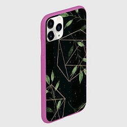 Чехол iPhone 11 Pro матовый Геометрия в природе, цвет: 3D-фиолетовый — фото 2