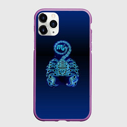 Чехол iPhone 11 Pro матовый Знаки Зодиака Скорпион, цвет: 3D-фиолетовый