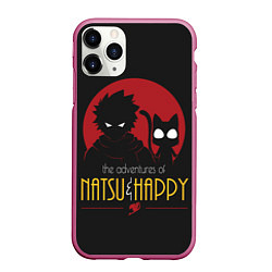 Чехол iPhone 11 Pro матовый Хвост Феи Natsu i Happy, цвет: 3D-малиновый