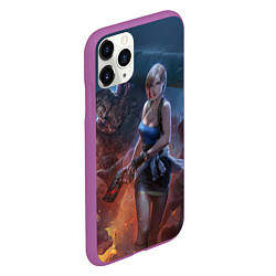 Чехол iPhone 11 Pro матовый RESIDENT EVIL 3, цвет: 3D-фиолетовый — фото 2