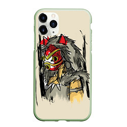 Чехол iPhone 11 Pro матовый Princess Mononoke, цвет: 3D-салатовый