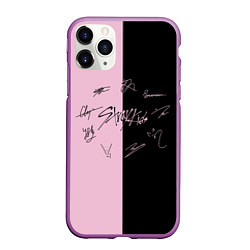 Чехол iPhone 11 Pro матовый STRAY KIDS, цвет: 3D-фиолетовый