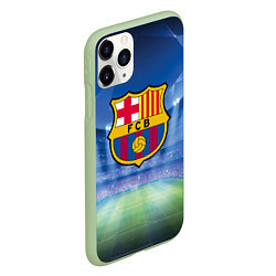 Чехол iPhone 11 Pro матовый FC Barcelona, цвет: 3D-салатовый — фото 2