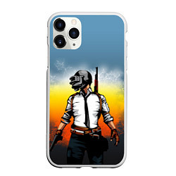 Чехол iPhone 11 Pro матовый PUBG, цвет: 3D-белый