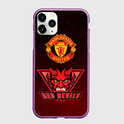 Чехол iPhone 11 Pro матовый Манчестер, цвет: 3D-фиолетовый