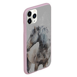 Чехол iPhone 11 Pro матовый Лошадь, цвет: 3D-розовый — фото 2
