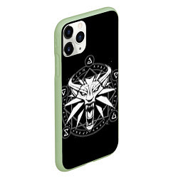 Чехол iPhone 11 Pro матовый The Witcher, цвет: 3D-салатовый — фото 2