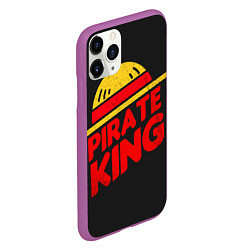 Чехол iPhone 11 Pro матовый One Piece Pirate King, цвет: 3D-фиолетовый — фото 2