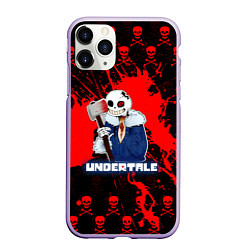 Чехол iPhone 11 Pro матовый UNDERTALE, цвет: 3D-светло-сиреневый