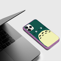 Чехол iPhone 11 Pro матовый Totoro, цвет: 3D-фиолетовый — фото 2