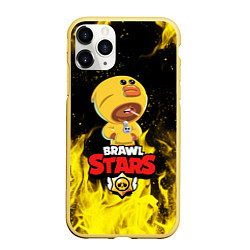 Чехол iPhone 11 Pro матовый BRAWL STARS SALLY LEON, цвет: 3D-желтый