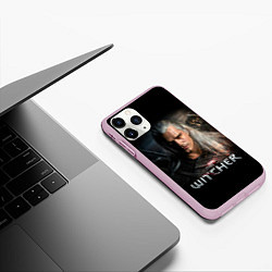 Чехол iPhone 11 Pro матовый THE WITCHER, цвет: 3D-розовый — фото 2