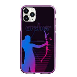 Чехол iPhone 11 Pro матовый Archer, цвет: 3D-фиолетовый