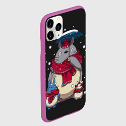 Чехол iPhone 11 Pro матовый My Neighbor Totoro, цвет: 3D-фиолетовый — фото 2