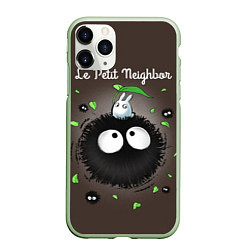 Чехол iPhone 11 Pro матовый My Neighbor Totoro, цвет: 3D-салатовый