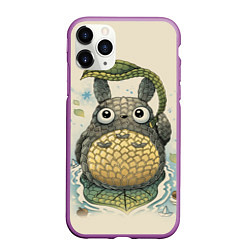 Чехол iPhone 11 Pro матовый My Neighbor Totoro, цвет: 3D-фиолетовый