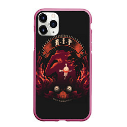 Чехол iPhone 11 Pro матовый One Piece, цвет: 3D-малиновый